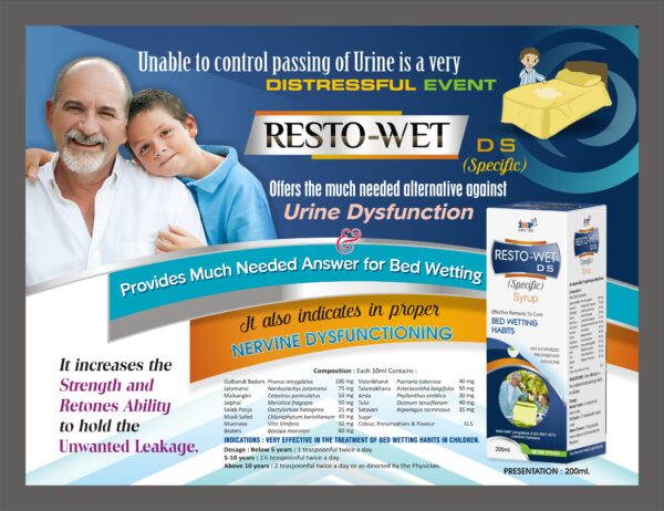Resto-Wet DS syrup- Ayurvedic and Herbal Healthcare Product
