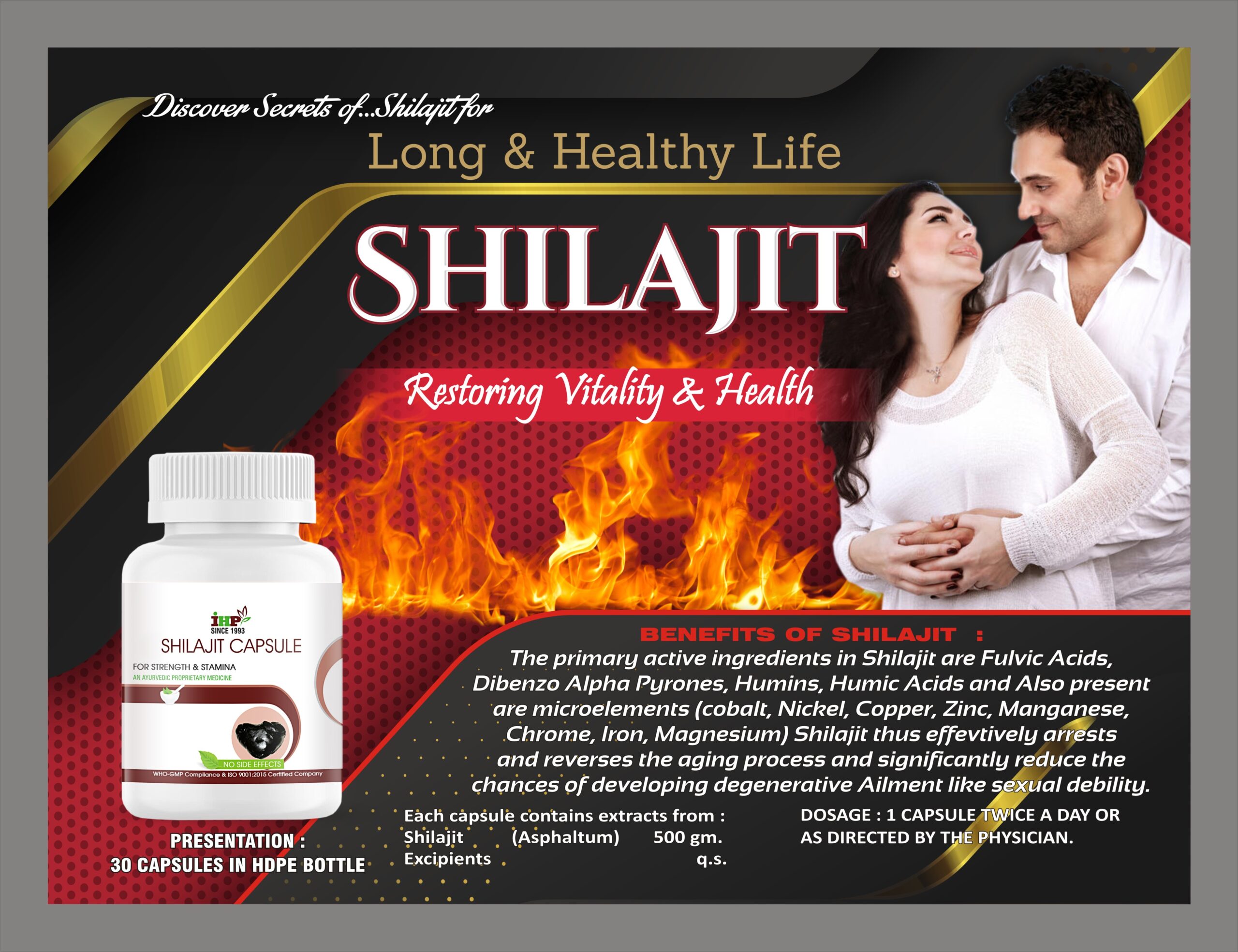 Shilajit Capsules Herbal & Ayurvedic Personal Care Product